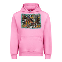 Fuchsia Pink bucking bronco rodeo revolver western background Urban Hoodie - AdoDesignShop