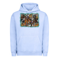 Pigment Grape Ice bucking bronco rodeo revolver western background Urban Hoodie - AdoDesignShop