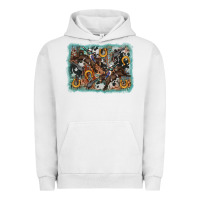 Pigment Lunar Rock bucking bronco rodeo revolver western background Urban Hoodie - AdoDesignShop