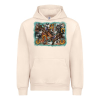 Sandshell bucking bronco rodeo revolver western background Urban Hoodie - AdoDesignShop
