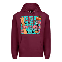 Burgundy little miss kindergarten cutie Premium Hoodie - JahusDesignShop
