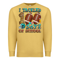 Antique Gold i tackled 100 days of school american football Premium Sweatshirt - Zillion Design Studio