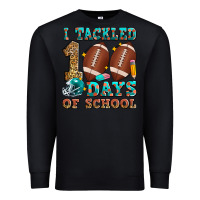 Black i tackled 100 days of school american football Premium Sweatshirt - Zillion Design Studio