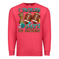 Cardinal i tackled 100 days of school american football Premium Sweatshirt - Zillion Design Studio