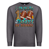 Charcoal Heather i tackled 100 days of school american football Premium Sweatshirt - Zillion Design Studio
