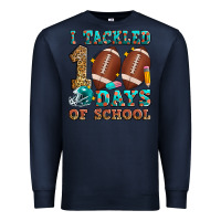 Navy i tackled 100 days of school american football Premium Sweatshirt - Zillion Design Studio