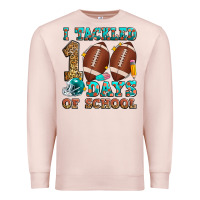 Pale Pink i tackled 100 days of school american football Premium Sweatshirt - Zillion Design Studio