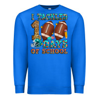 True Royal i tackled 100 days of school american football Premium Sweatshirt - Zillion Design Studio