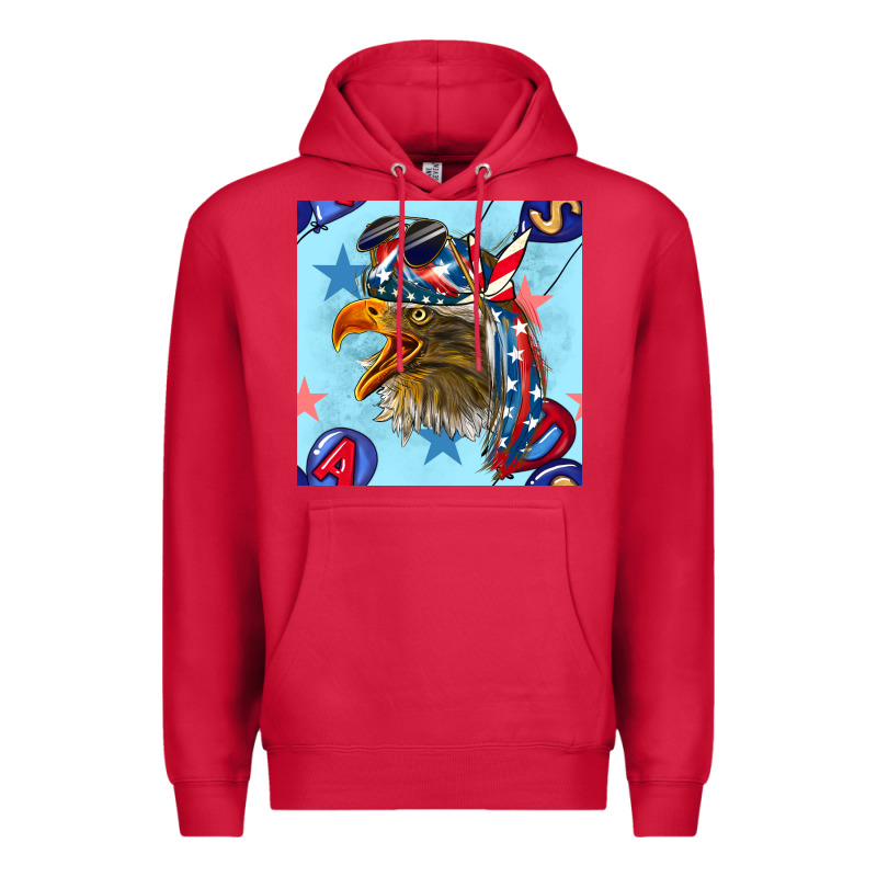 Mullet Eagle With Balloon Seamless Pattern Premium Hoodie by BundleAndBundleShop | Teevron