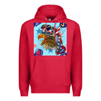 Cardinal mullet eagle with balloon seamless pattern Premium Hoodie - BundleAndBundleShop