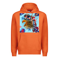 Carrot mullet eagle with balloon seamless pattern Premium Hoodie - BundleAndBundleShop