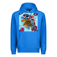 True Royal mullet eagle with balloon seamless pattern Premium Hoodie - BundleAndBundleShop