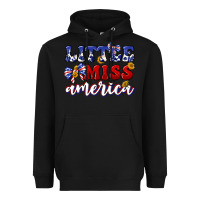 Black little miss america Heavyweight Hoodie - texasbilliewilder