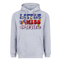 Heather Grey little miss america Heavyweight Hoodie - texasbilliewilder