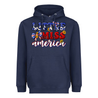 Navy little miss america Heavyweight Hoodie - texasbilliewilder