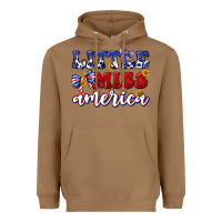 Toasted Coconut little miss america Heavyweight Hoodie - texasbilliewilder
