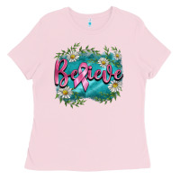 Bubblegum Pink breast cancer believe Ladies Tee - BarkalooDesign