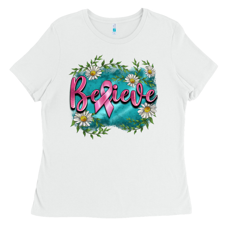 Breast Cancer Believe Ladies Tee by BarkalooDesign | Teevron
