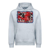 Heather Grey bandana cowhide denim background Urban Hoodie - AdoDesignShop