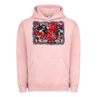 Pigment Salmon bandana cowhide denim background Urban Hoodie - AdoDesignShop
