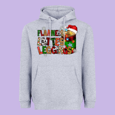 Flannels Lattes Heavyweight Hoodie Designed By Zillion Design Studio