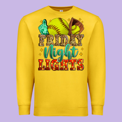 Friday Night Lights Softball Premium Sweatshirt Designed By Zillion Design Studio