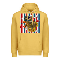 Antique Gold mullet eagle seamless pattern Premium Hoodie - BundleAndBundleShop