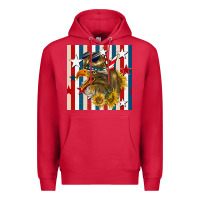 Cardinal mullet eagle seamless pattern Premium Hoodie - BundleAndBundleShop