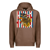 Chestnut mullet eagle seamless pattern Premium Hoodie - BundleAndBundleShop