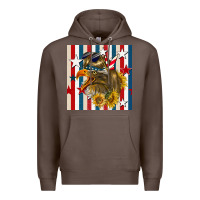 Coffee mullet eagle seamless pattern Premium Hoodie - BundleAndBundleShop