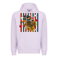 Lilac mullet eagle seamless pattern Premium Hoodie - BundleAndBundleShop