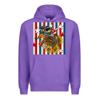Purple mullet eagle seamless pattern Premium Hoodie - BundleAndBundleShop