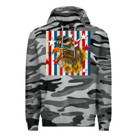 Slate Camo mullet eagle seamless pattern Premium Hoodie - BundleAndBundleShop