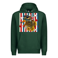 Sports Green mullet eagle seamless pattern Premium Hoodie - BundleAndBundleShop