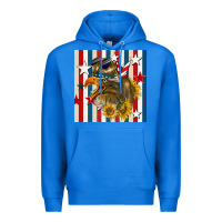 Mullet Eagle Seamless Pattern Premium Hoodie | Teevron