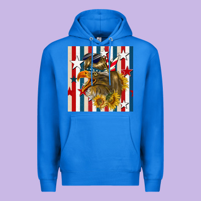 Mullet Eagle Seamless Pattern Premium Hoodie Designed By Bundleandbundleshop