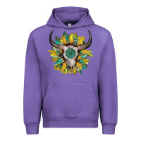 Tulip boho bullskull with sunflower and gemstone Urban Hoodie - Artiststas