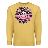 Antique Gold pink leopard sunflower cow Premium Sweatshirt - RanaPortraitStore