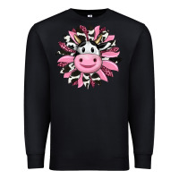 Black pink leopard sunflower cow Premium Sweatshirt - RanaPortraitStore