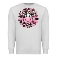Dove Grey pink leopard sunflower cow Premium Sweatshirt - RanaPortraitStore