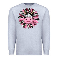 Heather Grey pink leopard sunflower cow Premium Sweatshirt - RanaPortraitStore