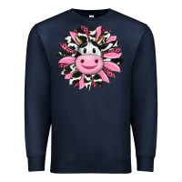 Navy pink leopard sunflower cow Premium Sweatshirt - RanaPortraitStore