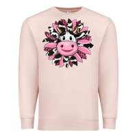Pale Pink pink leopard sunflower cow Premium Sweatshirt - RanaPortraitStore