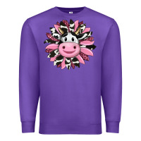 Purple pink leopard sunflower cow Premium Sweatshirt - RanaPortraitStore