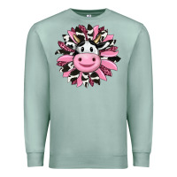 Seafoam pink leopard sunflower cow Premium Sweatshirt - RanaPortraitStore