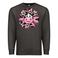 Smoke pink leopard sunflower cow Premium Sweatshirt - RanaPortraitStore