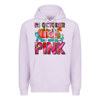 Lilac in october we wear pink with pumpkins Premium Hoodie - AdoDesignShop