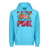 Ocean Blue in october we wear pink with pumpkins Premium Hoodie - AdoDesignShop