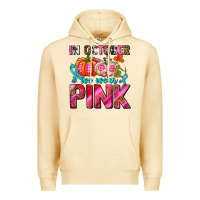 Pina Colada in october we wear pink with pumpkins Premium Hoodie - AdoDesignShop