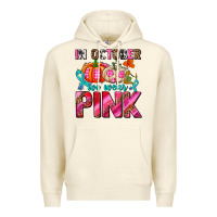 Sandshell in october we wear pink with pumpkins Premium Hoodie - AdoDesignShop
